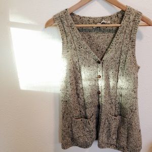 vintage speckled knit sweater vest